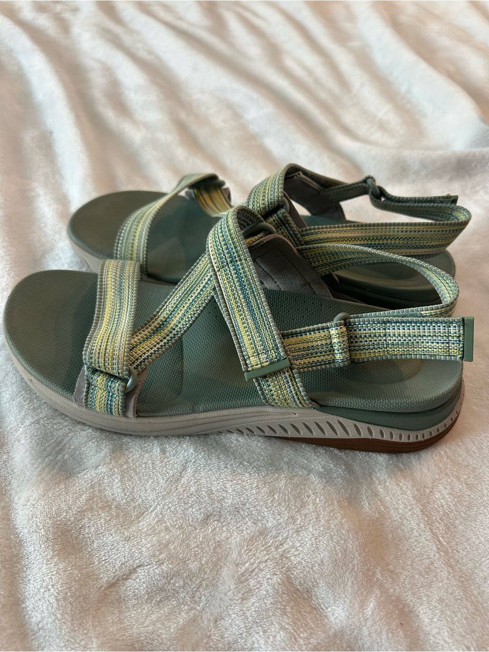 DANSKO EU 41 US 10.5 11M Rayna Sage Multi Webbing Light Sandals Shoes
